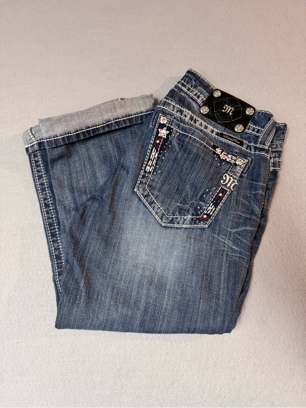 Y2K Miss Me Cuffed Capri Women’s Size 29